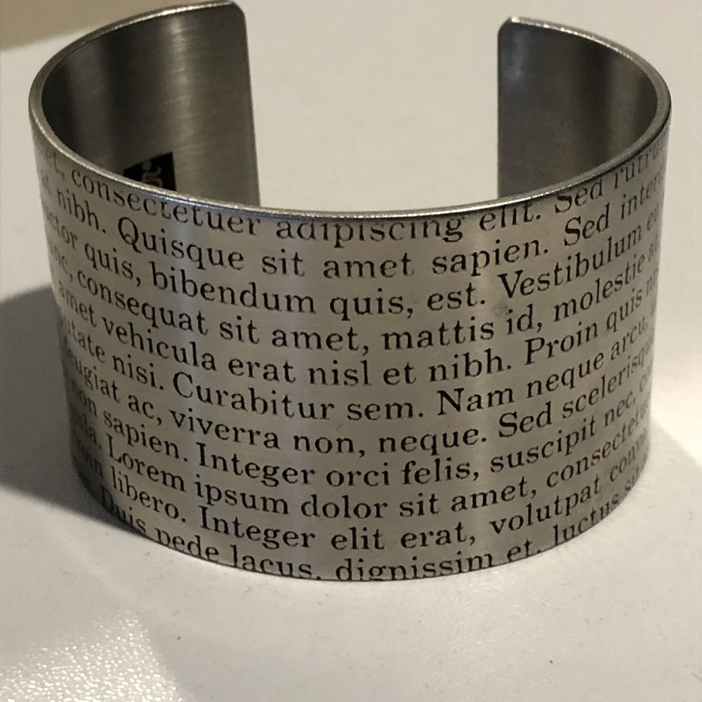 Lorem Ipsum cuff bracelet by Veer